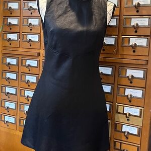 VRG GRL backless linen minidress